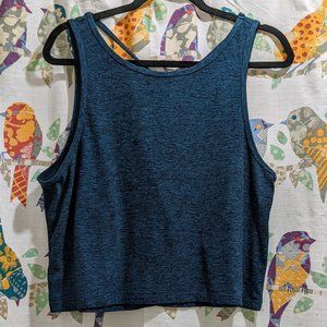 Weekend Traveler Tank by Beyond Yoga in Sapphire Blue Featherweight Spacedye
